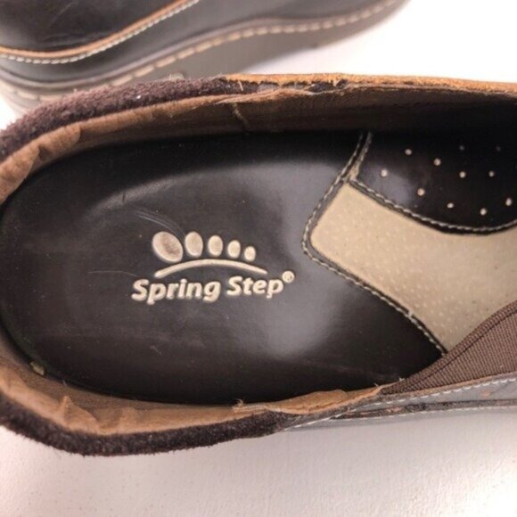 Spring Step Burbank Brown Leather Slip on Clogs EUR 41 - Picture 9 of 15